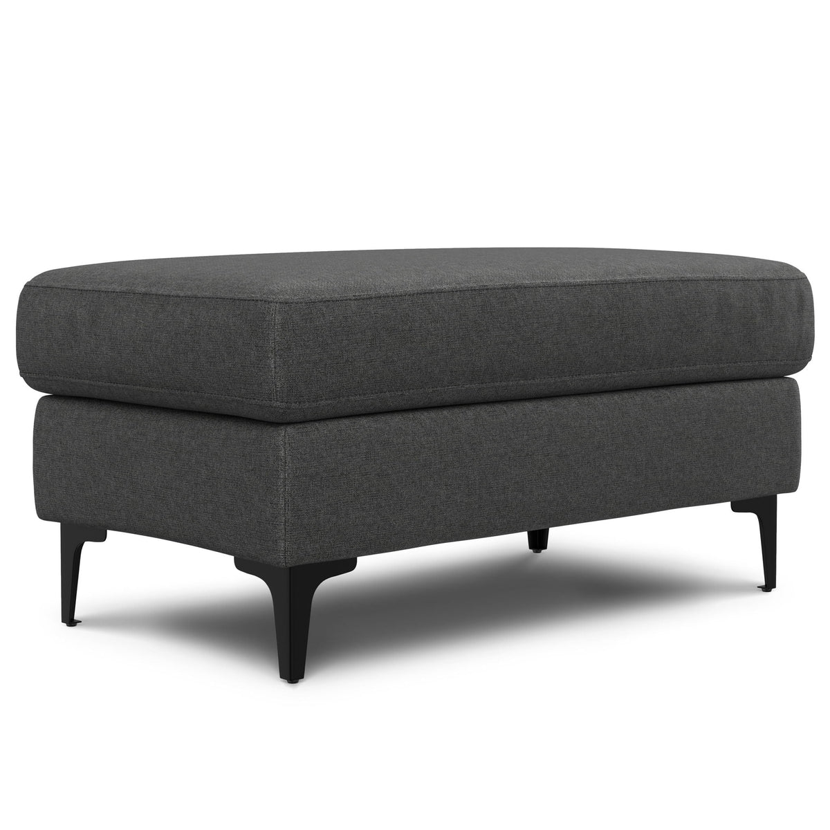 Mid Century Sofa With Ottoman Set in Performance Fabric - Dark Gray or Beige
