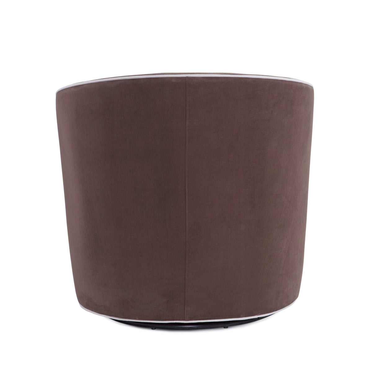 Barrel Back Swivel Chair with 360° Swivel Functionality - Blue, Dark Brown, Beige