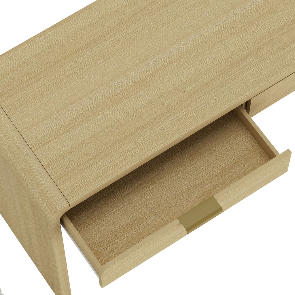 Oak Office Desk with 2 Drawers - Modern Style - Grace