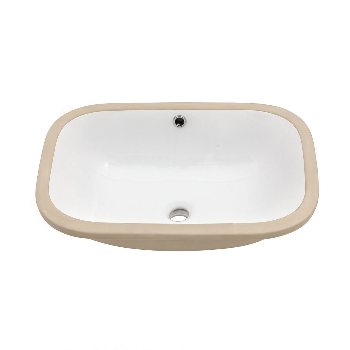 Modern Ceramic Undermount Bathroom Sink with Overflow - White or Black
