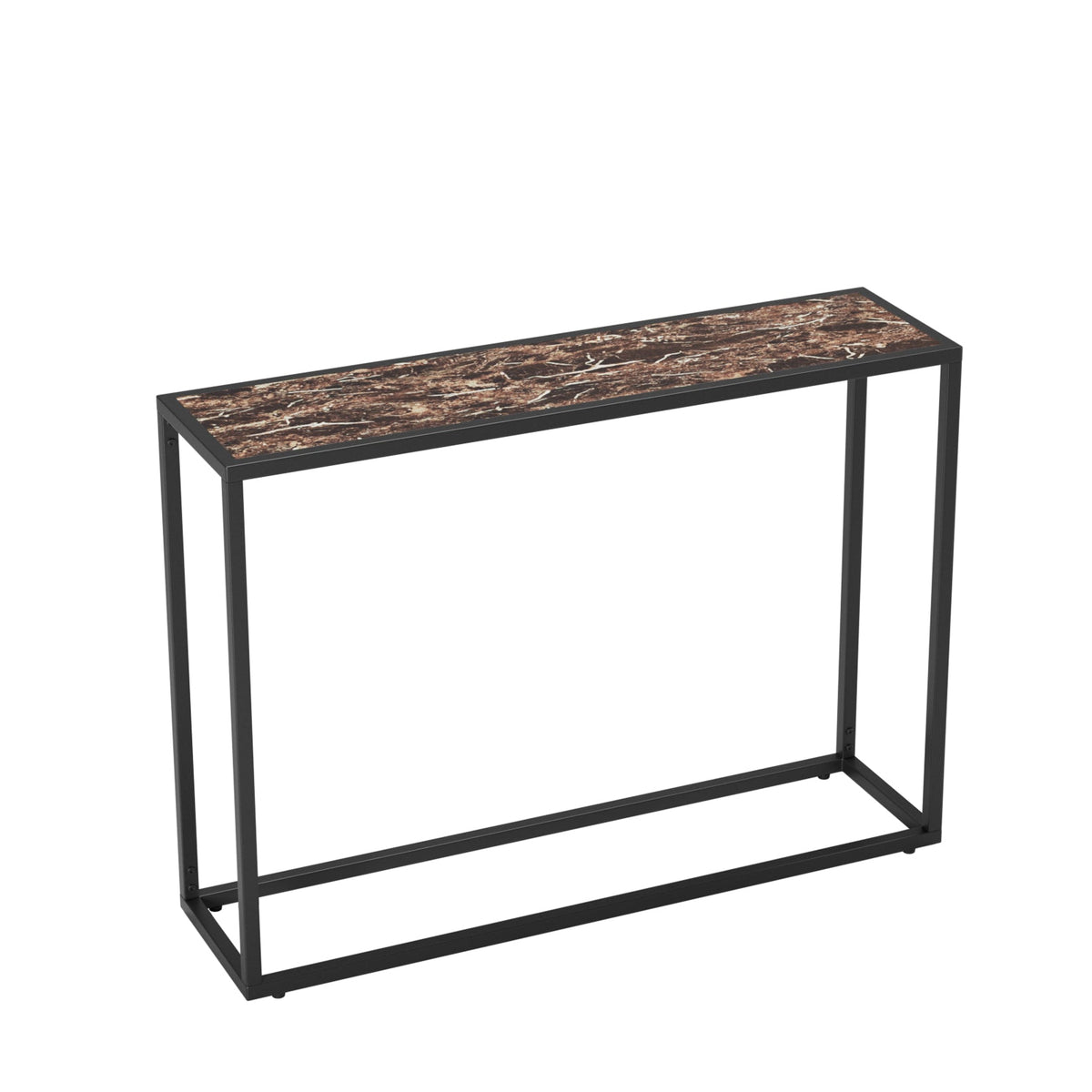 Narrow Console Table with Slim Profile - Solid Wood