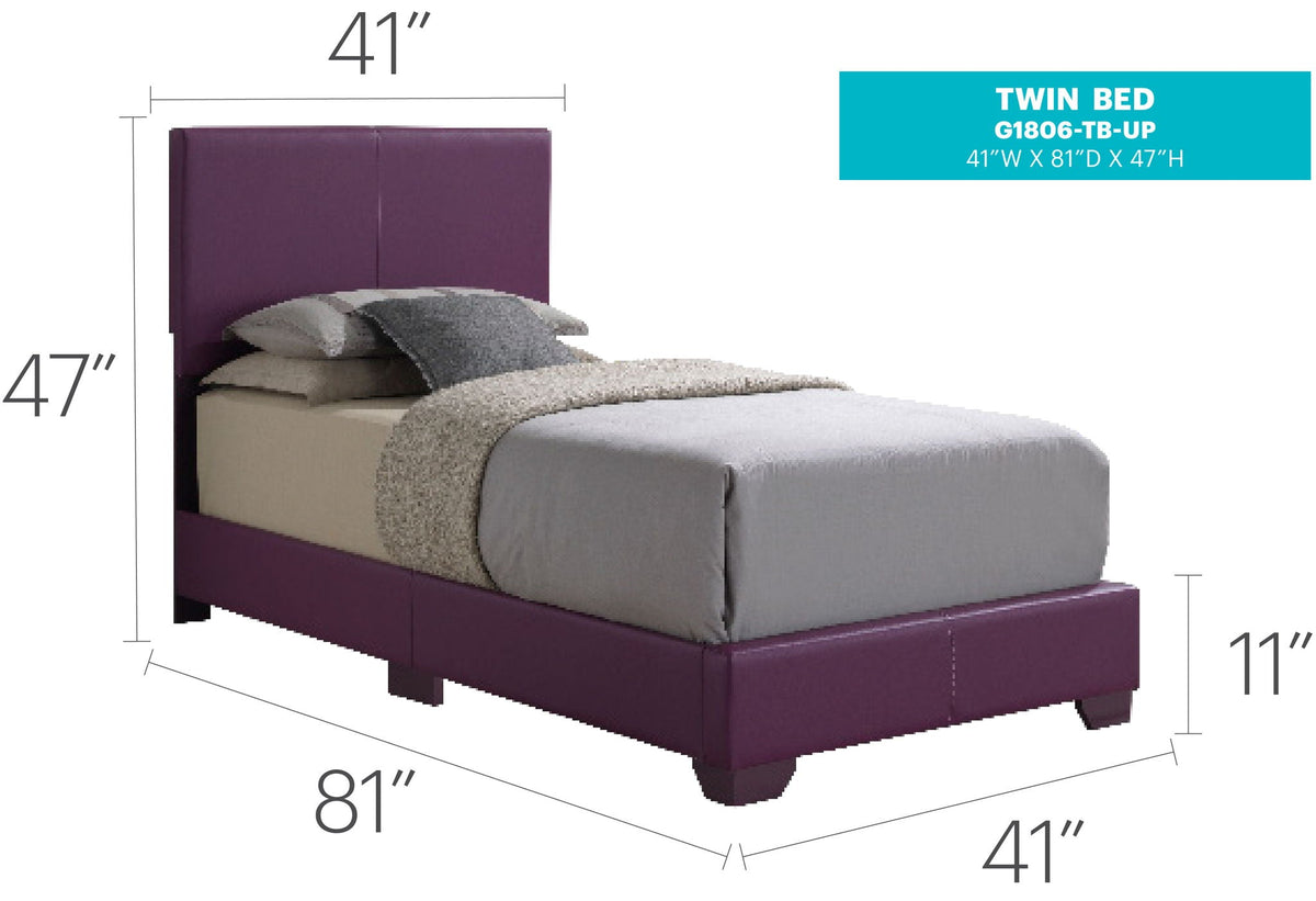 Elegant Platform Bed with Upholstered Finish - Multiple Colors