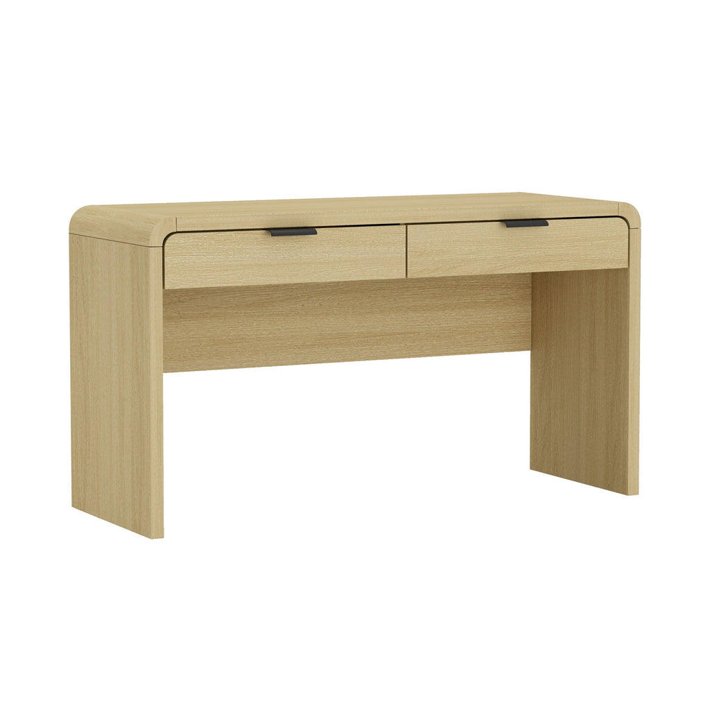 Oak Office Desk with 2 Drawers - Grace Collection