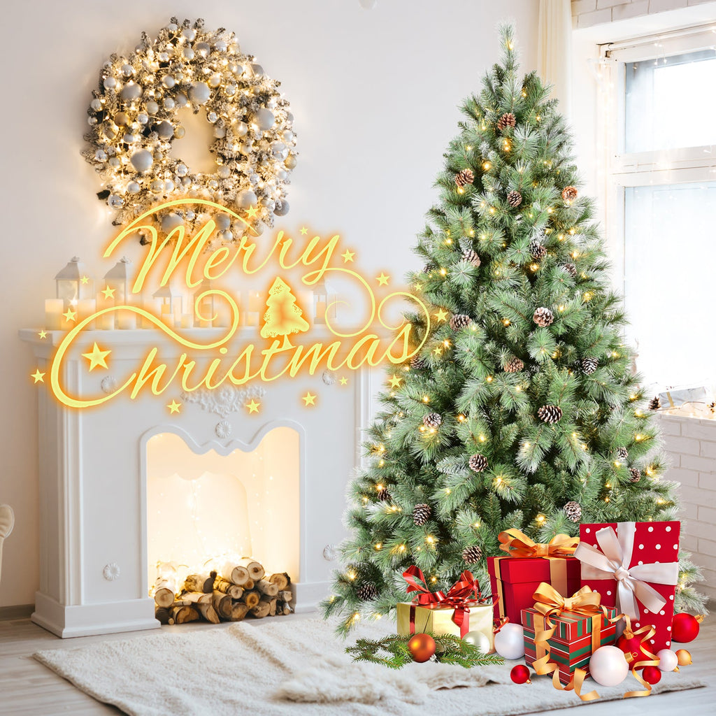 Premium 5FT Christmas Tree with 200 Warm Lights - Warm White