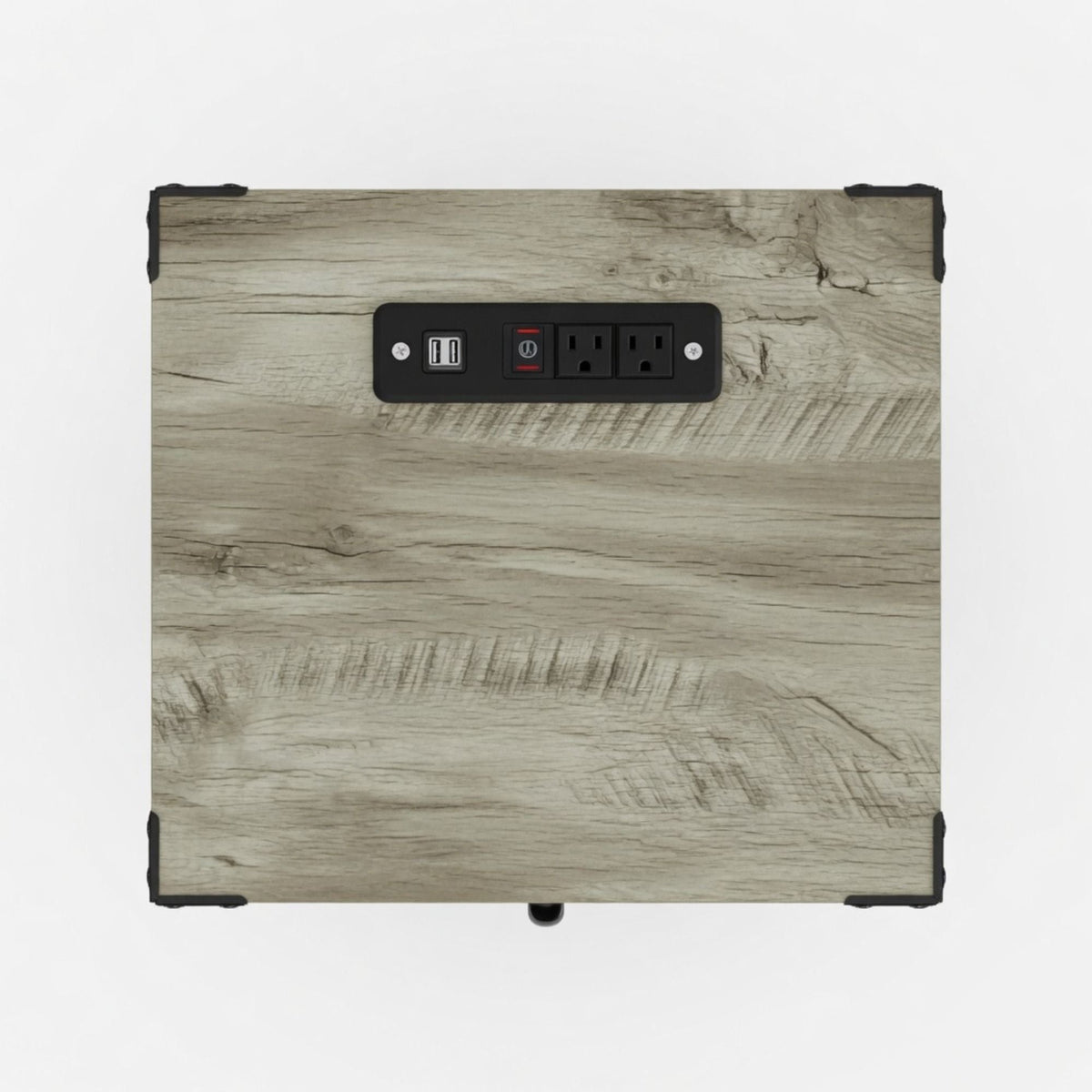 Farmhouse Nightstand with Charging Station & Storage - Multiple Colors