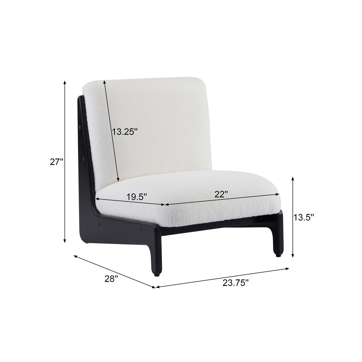 Scott Living Moda Accent Chair with Solid Wood Frame - 28" Wide