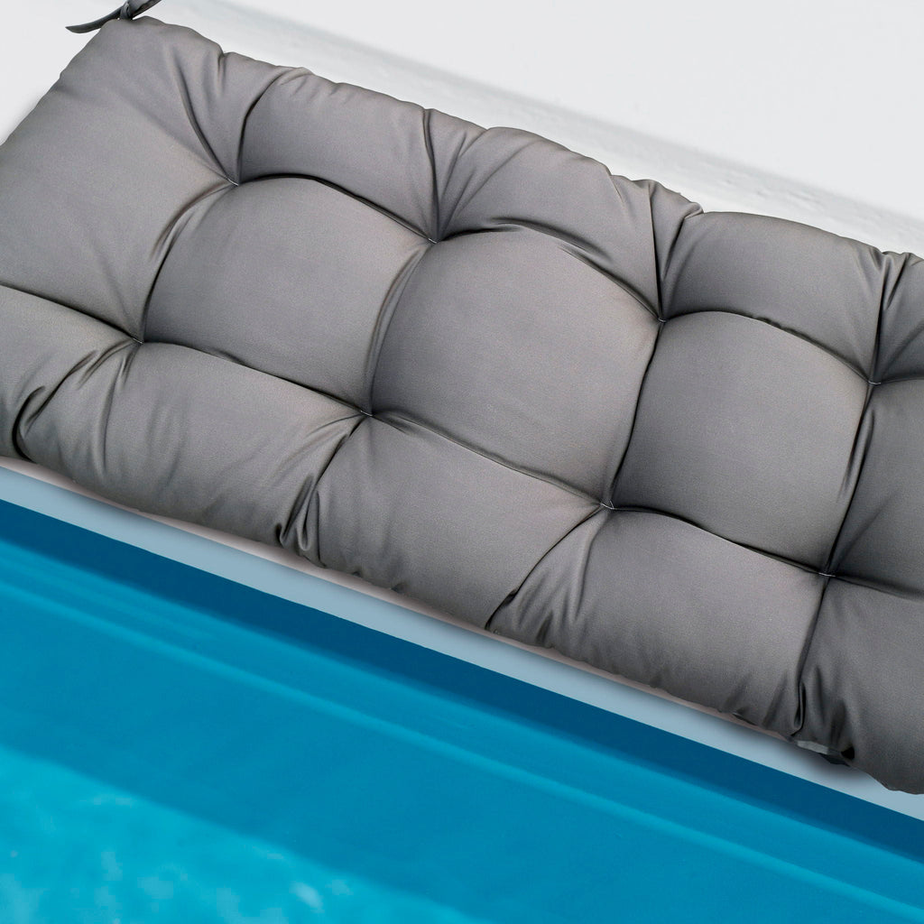 Outdoor Bench Cushion with Weather-Resistant Fabric - Red, Dark Gray, Light Blue, Blue