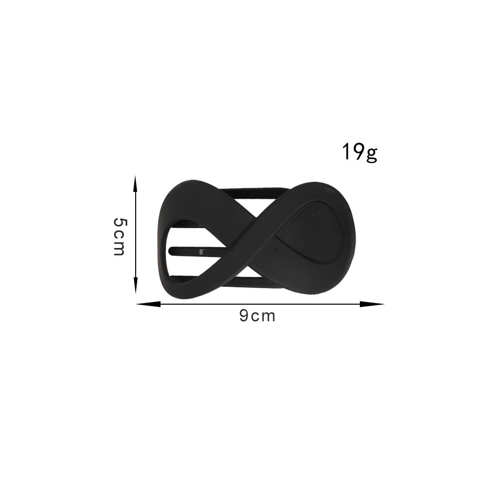 Elegant Frosted 8-shaped Barrettes