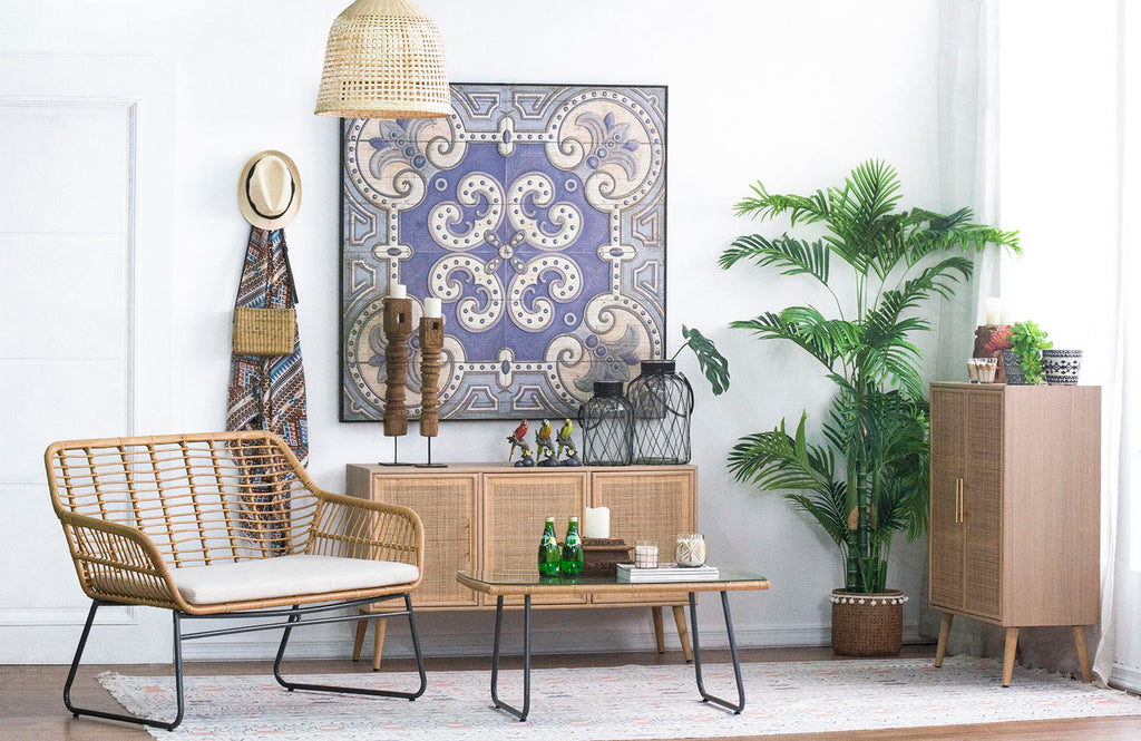 Large Wall Art Panel with Refined Pattern - Multicolor