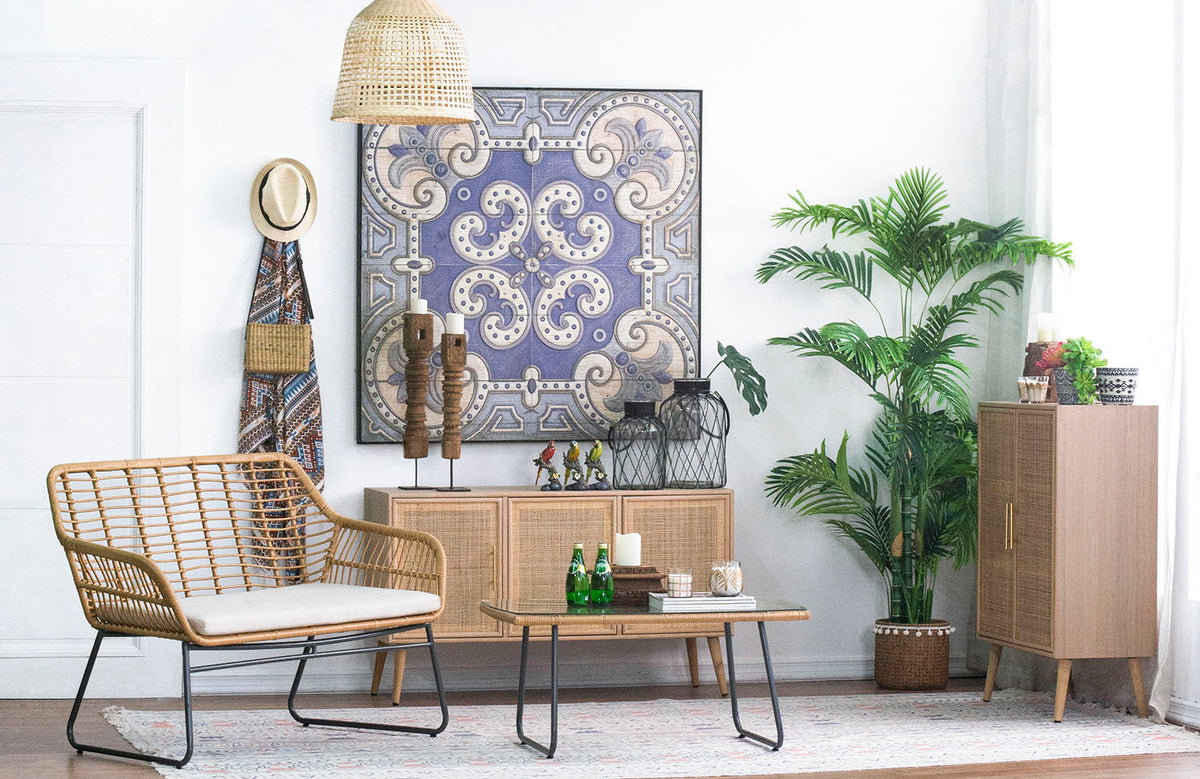 Large Wall Art Panel with Refined Pattern - Multicolor