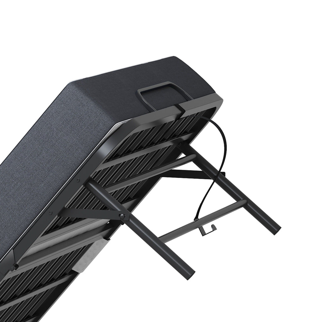 Twin Extra Long Folding Bed for Tall People with Memory Foam Mattress - Black
