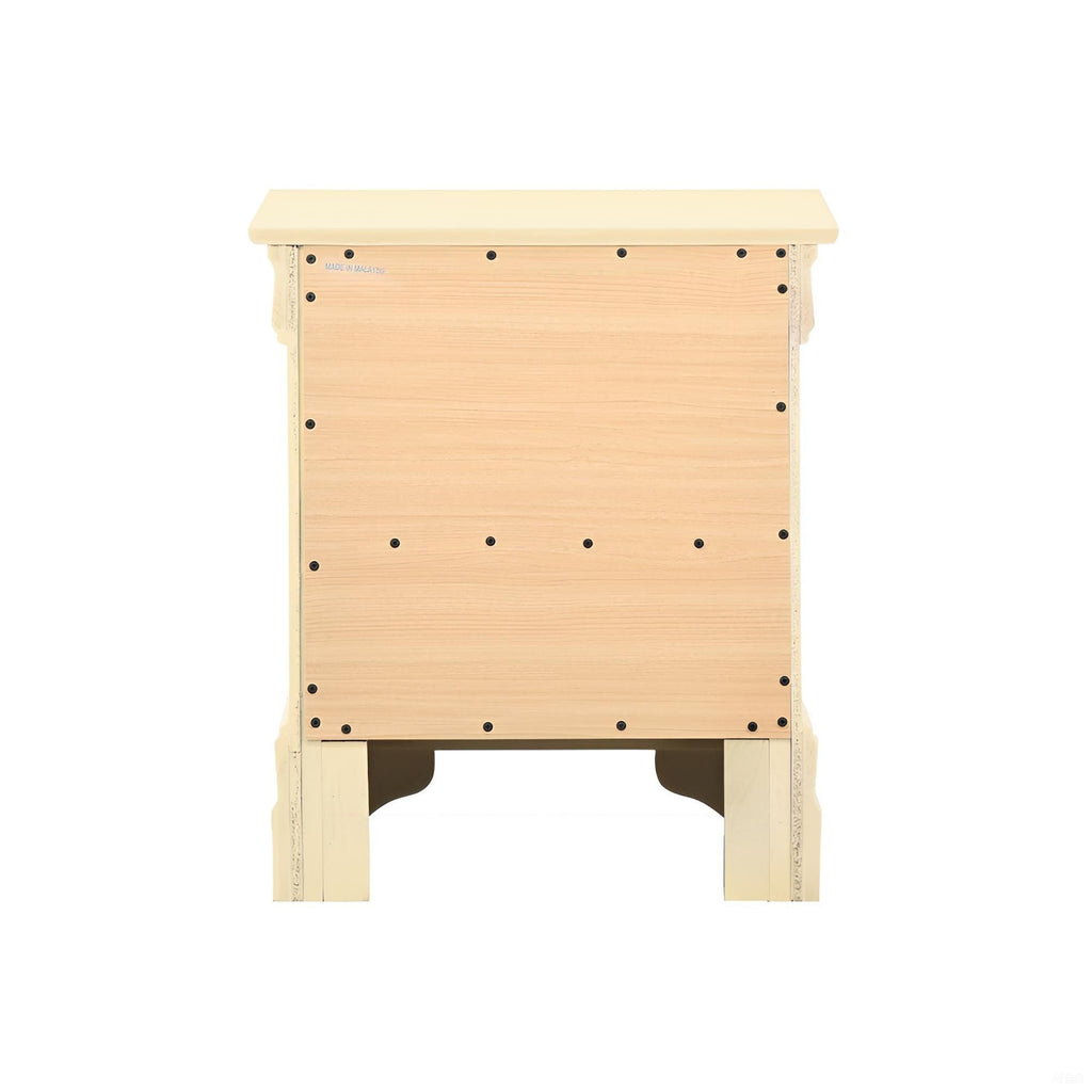 Traditional Style Design Nightstand with Classic Accent - Multiple Colors