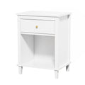 Nightstand & 1 Drawer And 1 Shelf - White