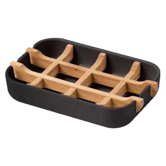 Bamboo-Fiber Draining Soap Holder