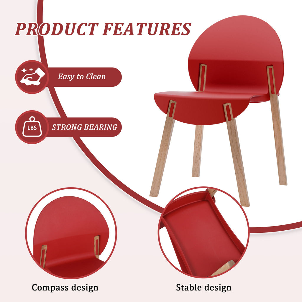 Traditional 4 Piece Outdoor Chair Set with Round Table - Multiple Colors