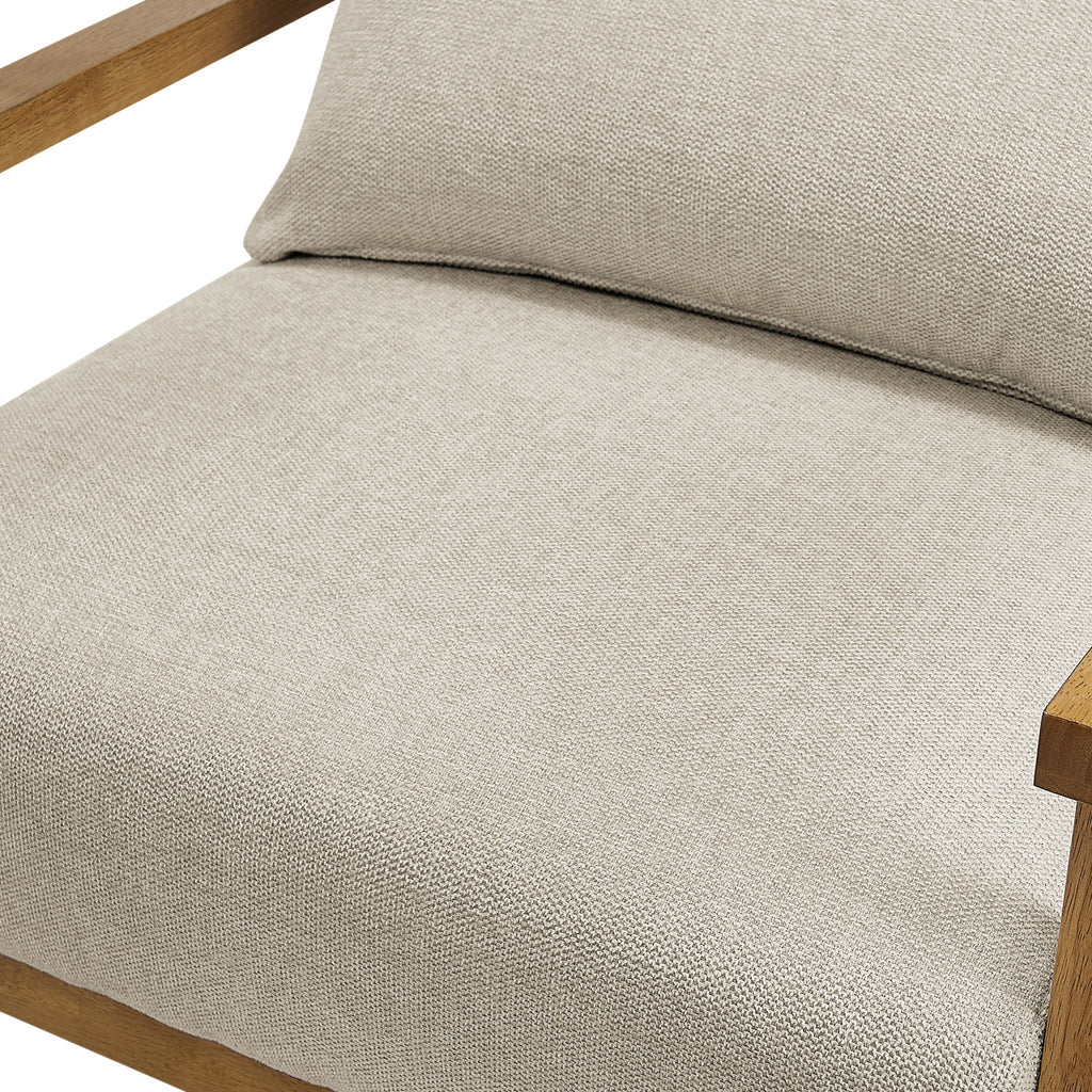 Arm Accent Chair with Lumbar Pillow - White or Dark Gray