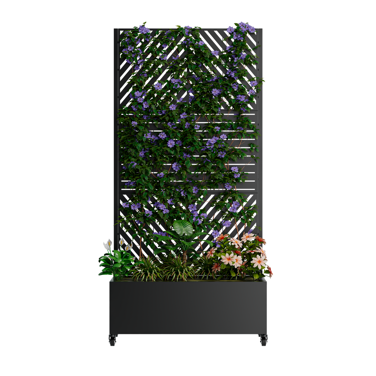 Metal Planter Box with Trellis