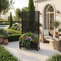 Metal Planter Box with Trellis