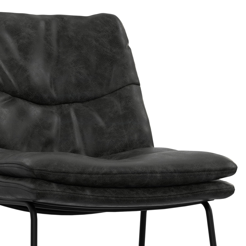 Counter Height Stool Set with Tufted Back and Padded Seat - Dark Gray or Light Brown