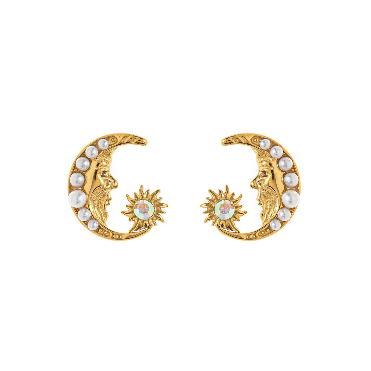 Fashion Stainless Steel Pearl Earrings
