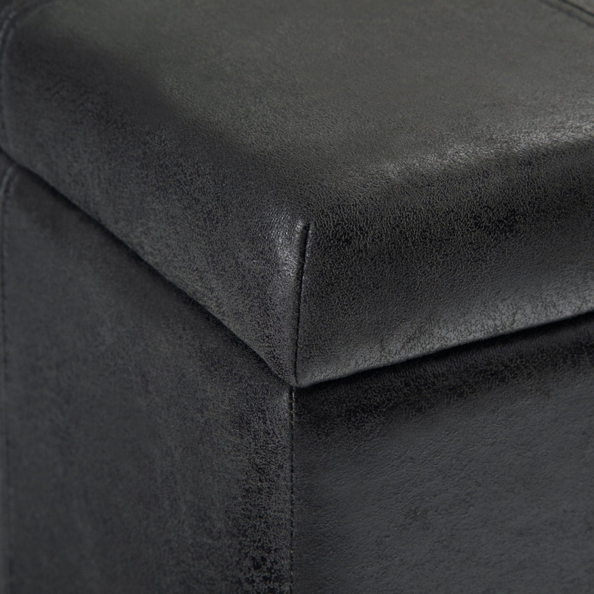 Multifunctional Storage Ottoman Bench with Safety Hinge - Dark Brown or Black