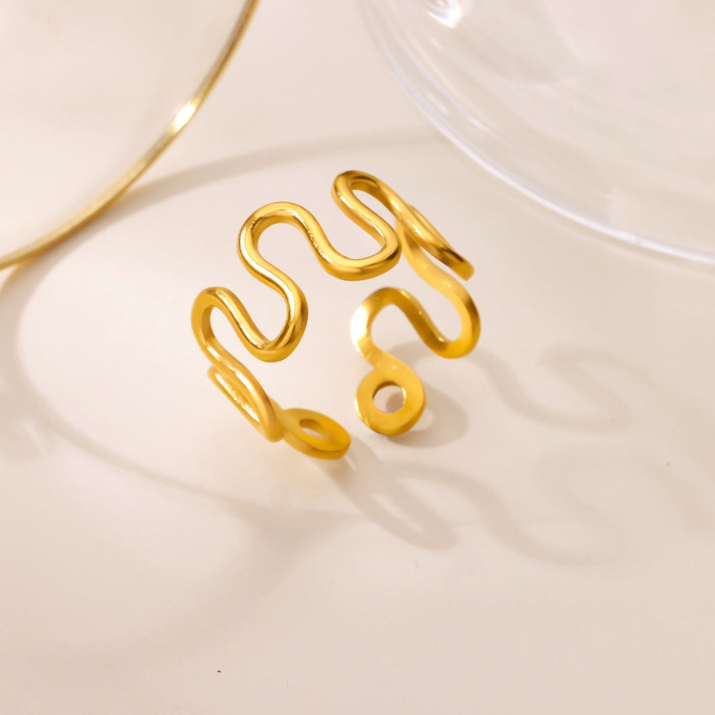 Creative Alien Big Wave Open Ring For Women