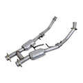 BBK Performance Crossover Pipe, H-Pipe, with Converters, Steel, Aluminized, 2.5 in. Ford, 5.0L, Kit - 1563