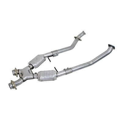 BBK Performance Crossover Pipe, X-Pipe, with Converters, Steel, Aluminized, 2.5 in. Diameter, 4.6L - 1666