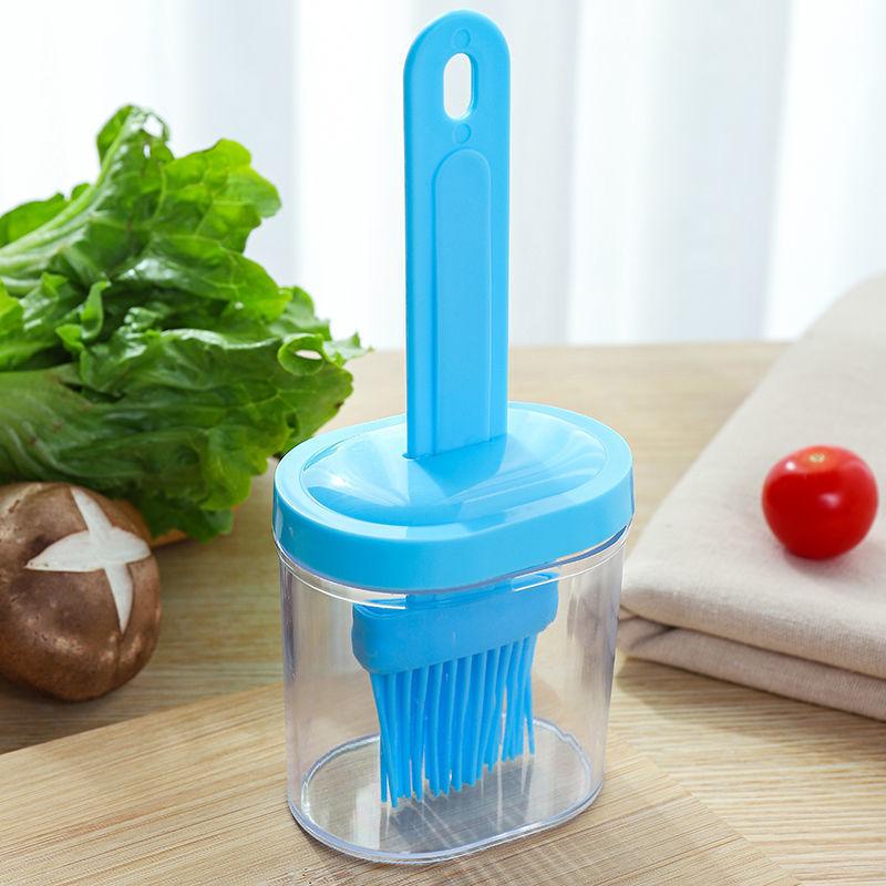 BBQ Brush Cleaning Nylon/Silicone Brush Baking Bread Cooking Oil Cream Tools Multipurpose Kitchen Utensil Tool Silicone Oil Bottle Brush Barbecue Portable Dining Restaurant Kitchen Cooking BBQ Accessories