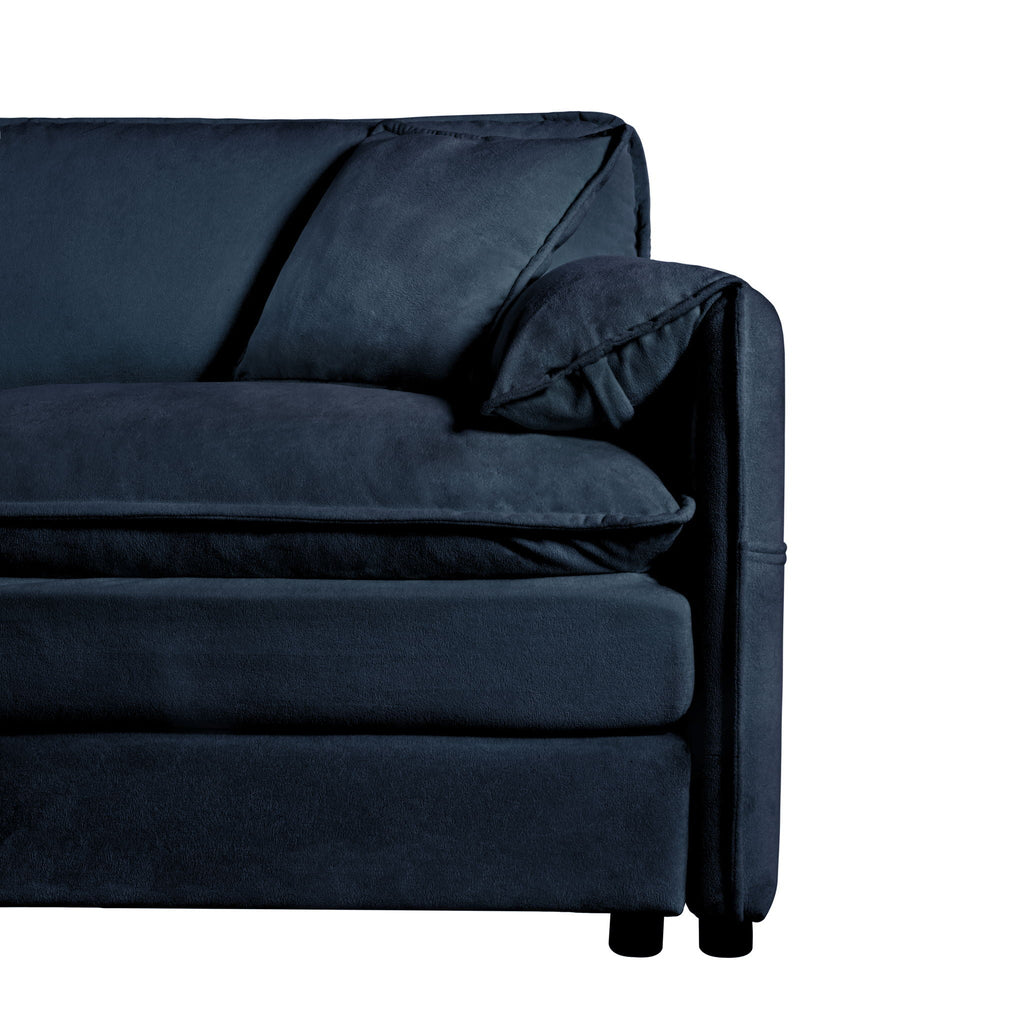 Oversized Chair & Ottoman with Soft Upholstery - Blue or Black