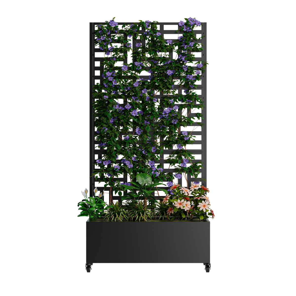 Metal Planter Box with Trellis