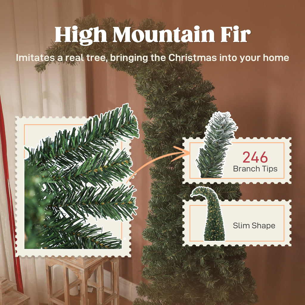 Prelit Whimsical Christmas Tree with 100 LED Lights - 5 ft, Slim PVC