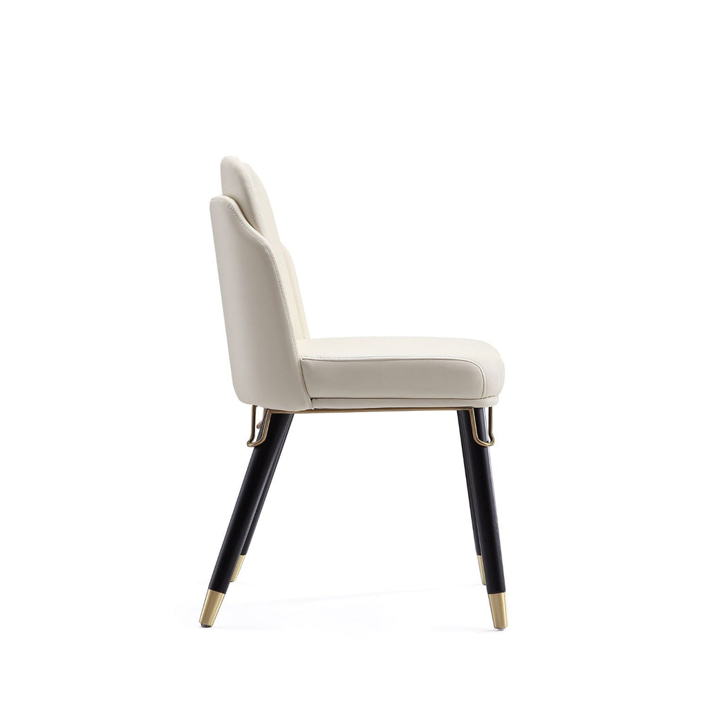 Estelle Dining Chair with Metal Accents – Dark Gray or Beige