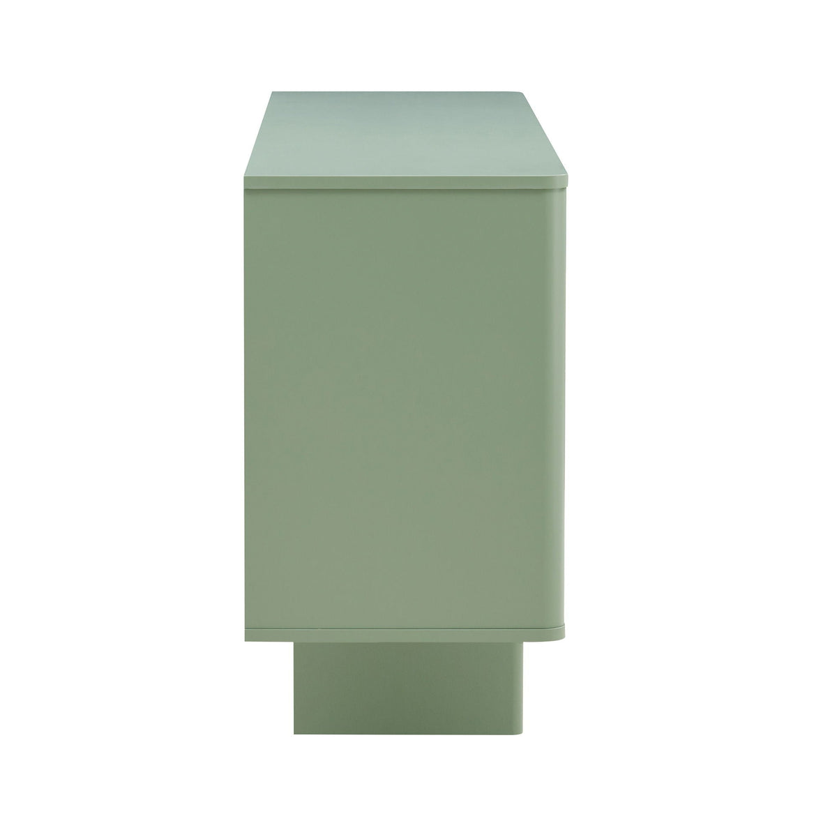 Sideboard With Adjustable Shelves and Soft Close Doors - White, Light Brown, Green