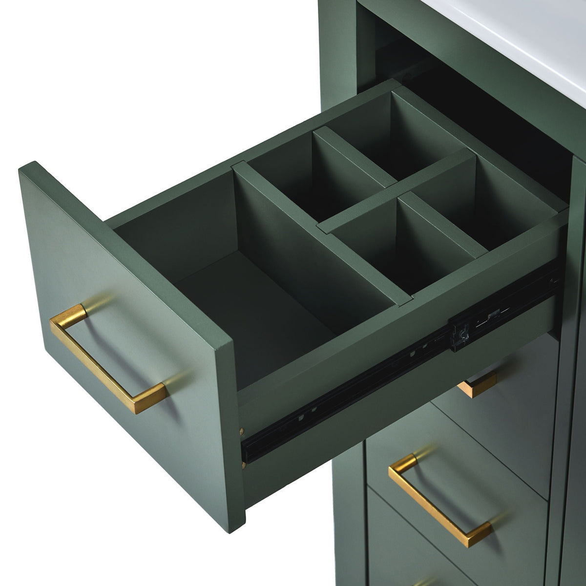Ceramic Sink Vanity Combo with 3 Drawers and Soft Closing Doors - 30"