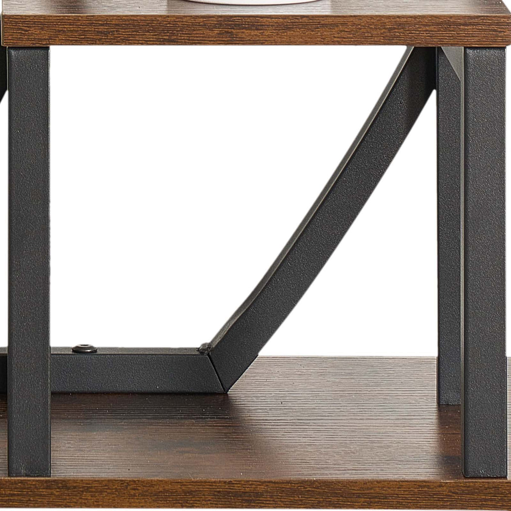 63 in Tall Indoor Plant Stand with Grow Lights - Black Iron