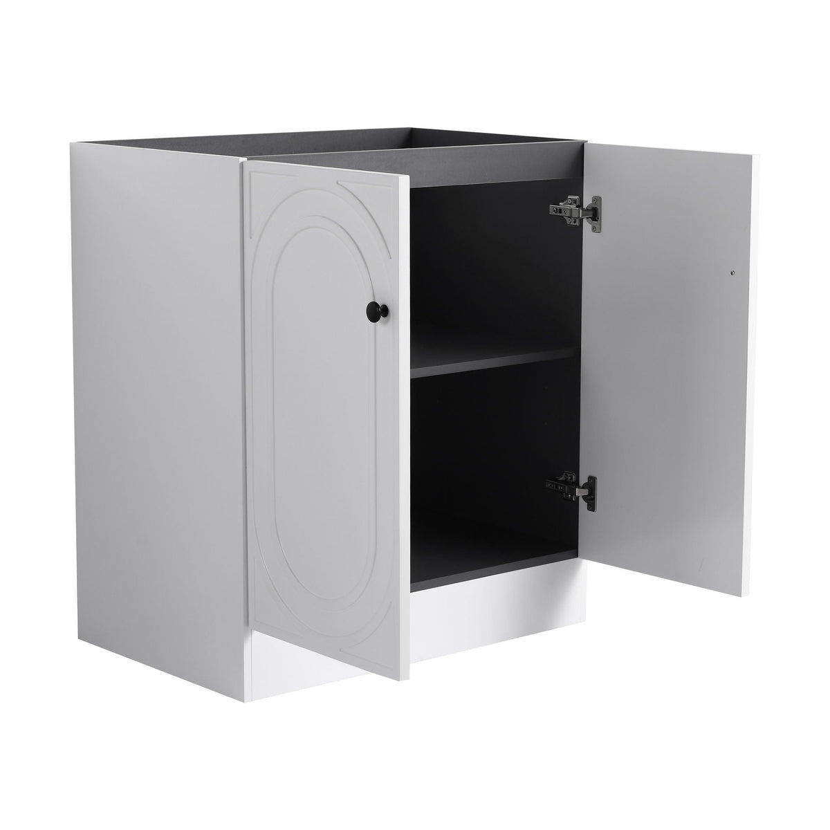 Modern Freestanding Bathroom Vanity with Soft Close Cabinet Doors - Pearl Silver, White, or Dark Green