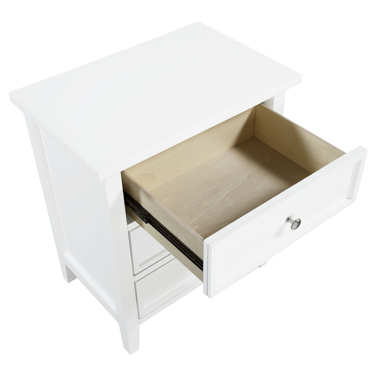 3 Drawer Nightstand with Metal Glides - White, Blue, Dark Green