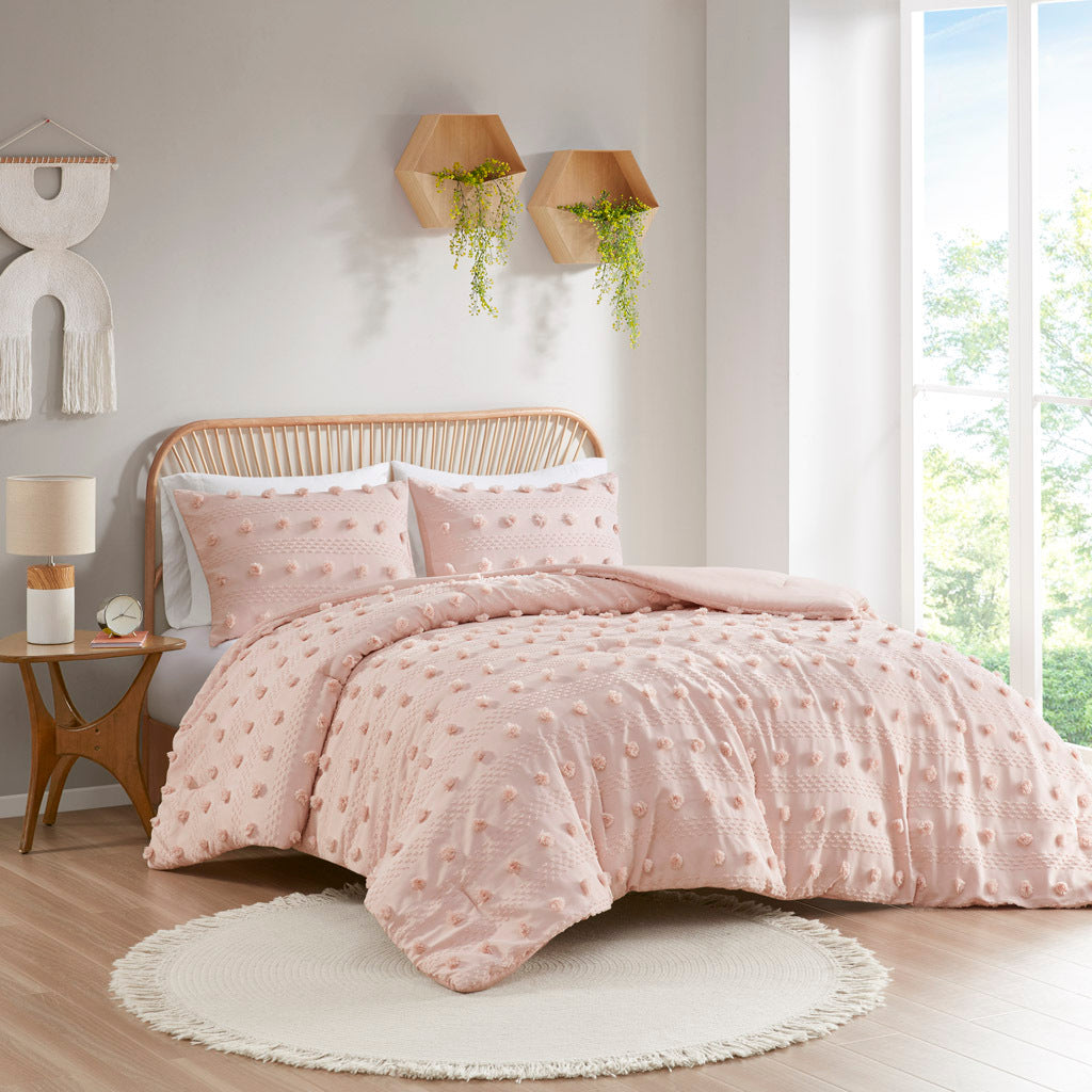 Full/Queen Clip Jacquard Comforter Set