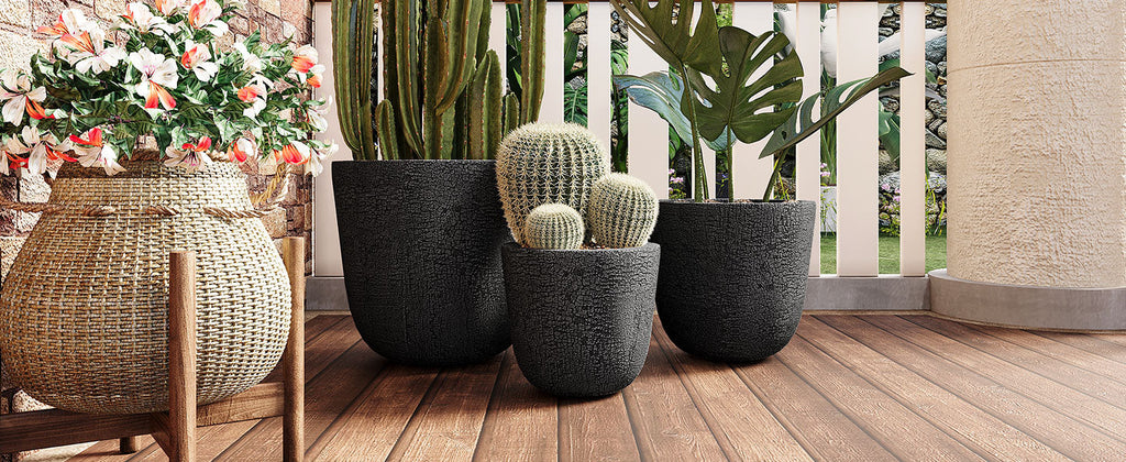 U_STYLE Lightweight MGO Planter Set of 3