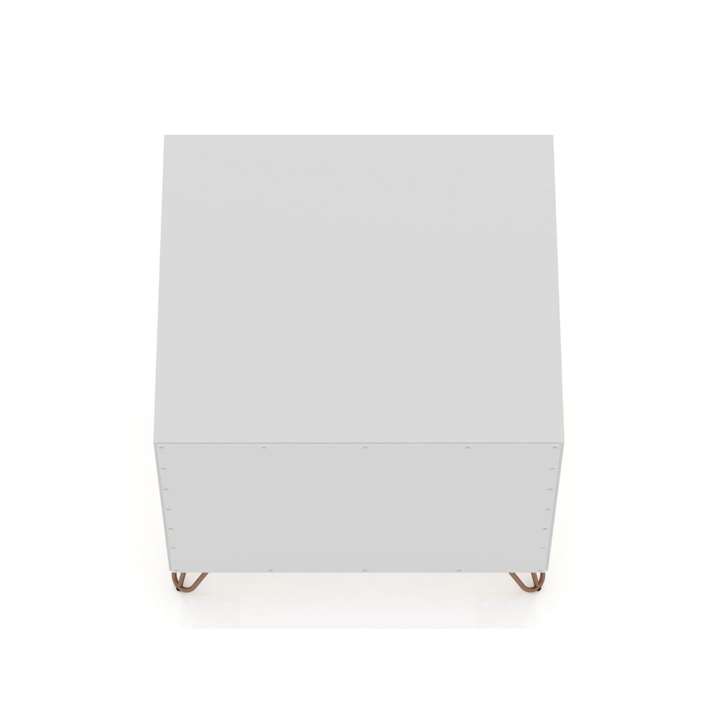 White Nightstand with 2 Drawers - Modern Storage Solution