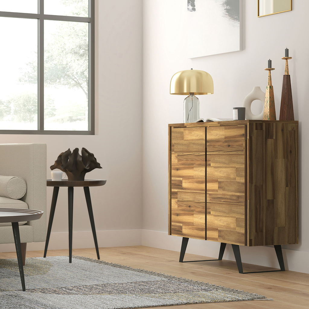 Lowry Medium Handcrafted Storage Cabinet with Adjustable Shelves - Choose Your Color