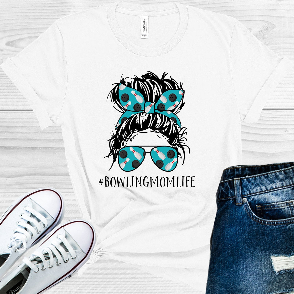 Bowling Mom Life #bowlingmomlife Graphic Tee