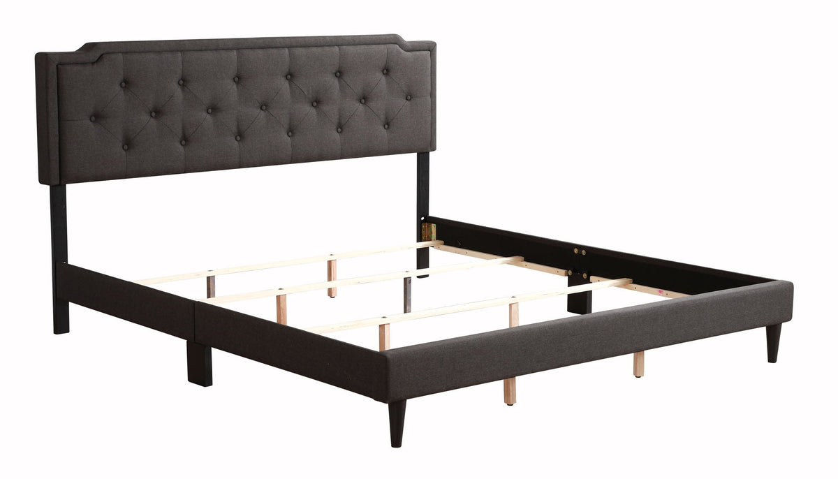 Button Tufted Upholstered Bed with Charming Design - Multiple Colors