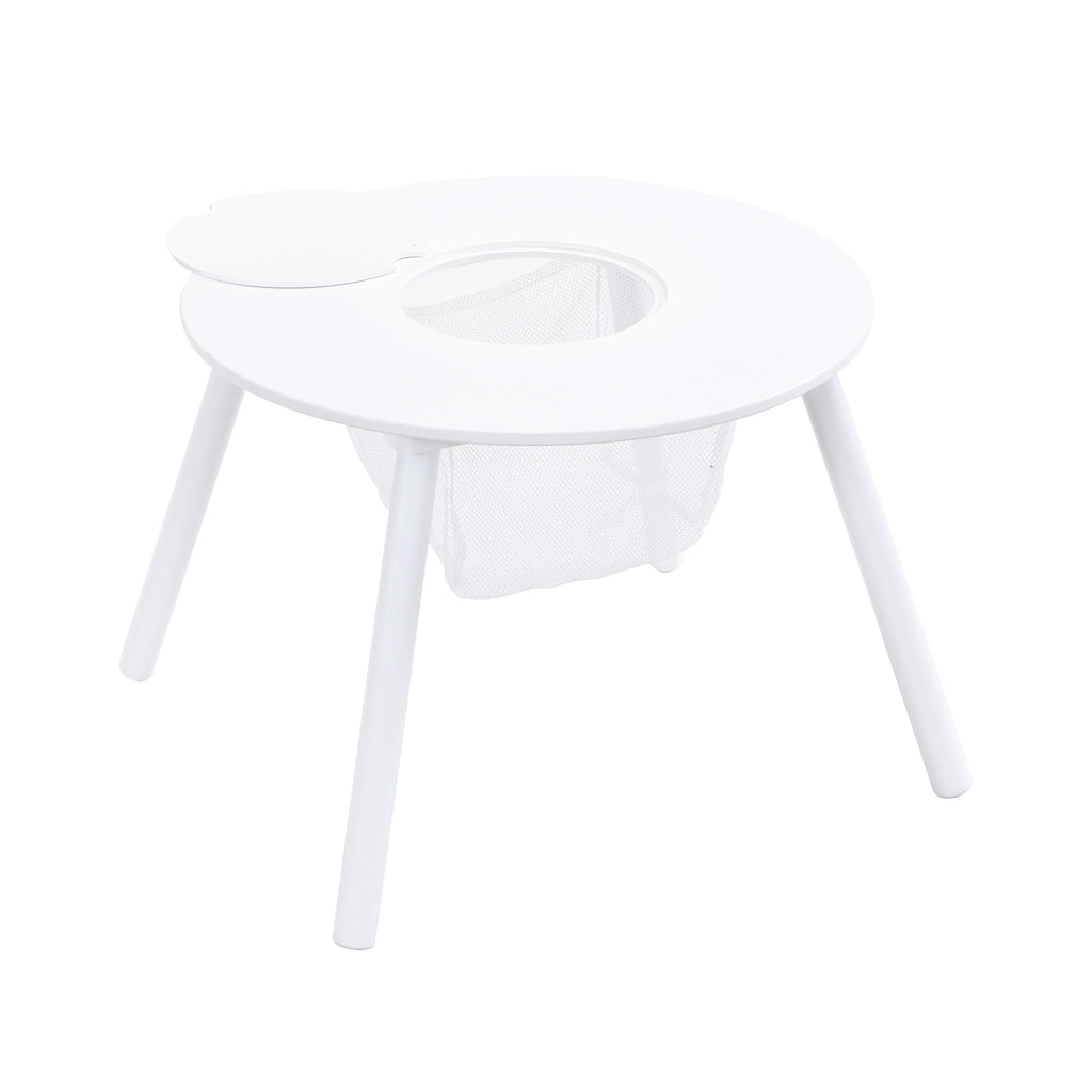 Children's Panel Table With Hidden Storage - White