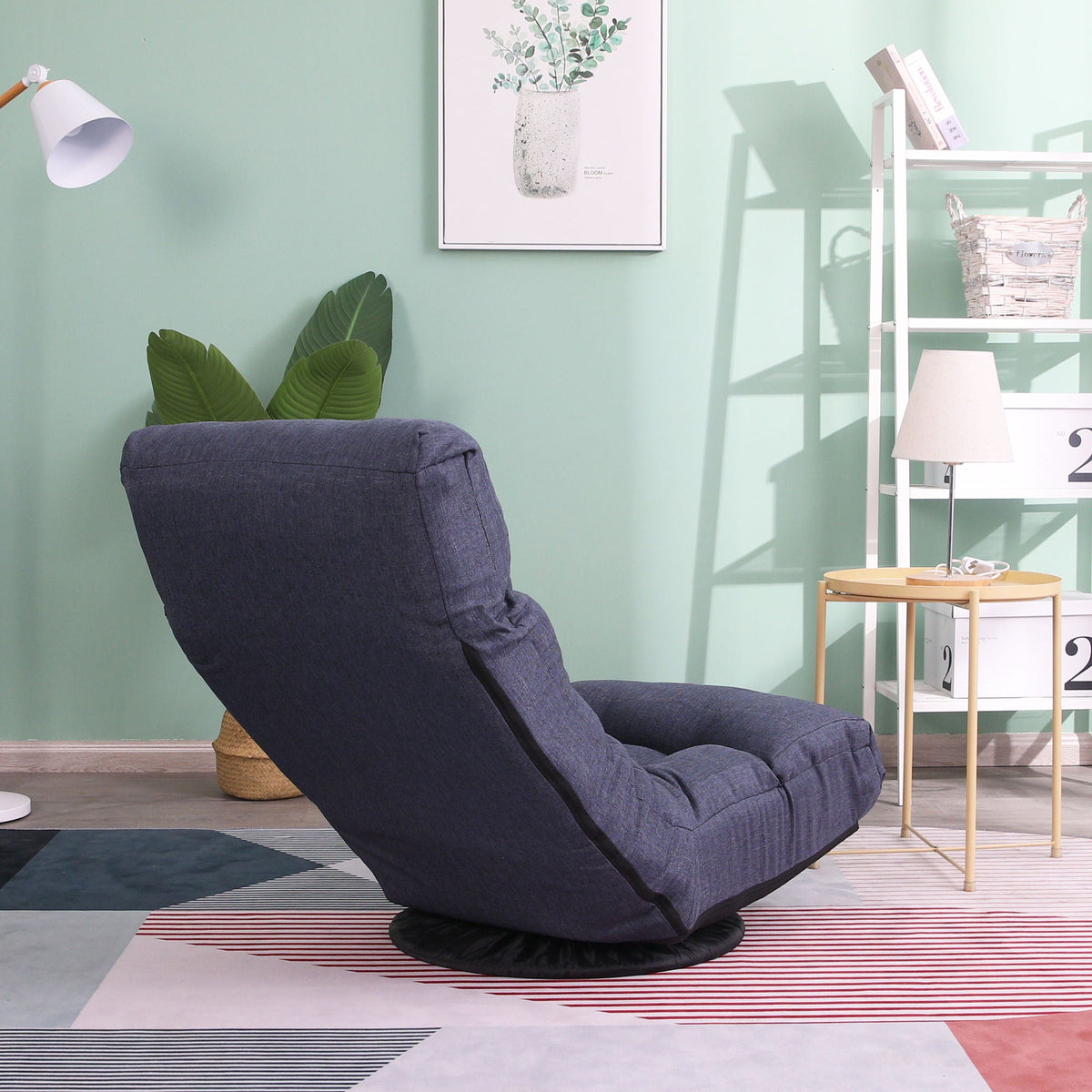 Adjustable Japanese Reclining Floor Chair Sofa With Metal Frame