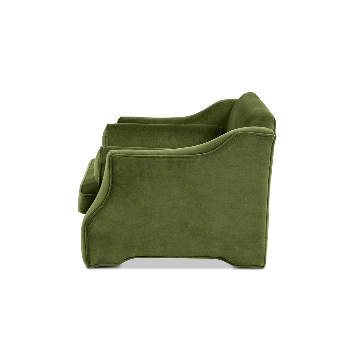 Paloma 35.5" Dog Sofa Bed with Supportive Curved Arms - Olive