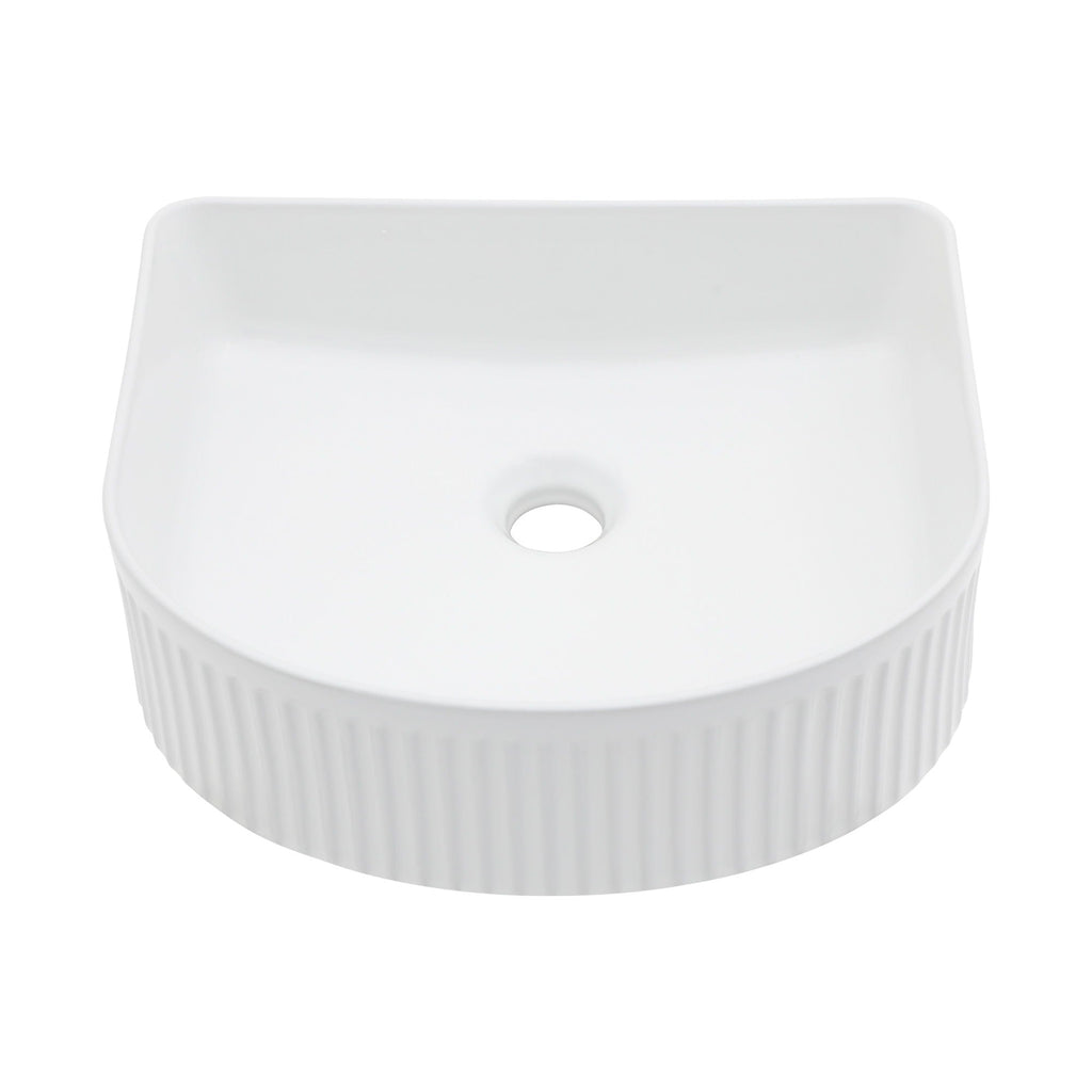Vessel Bathroom Sink With Design - White