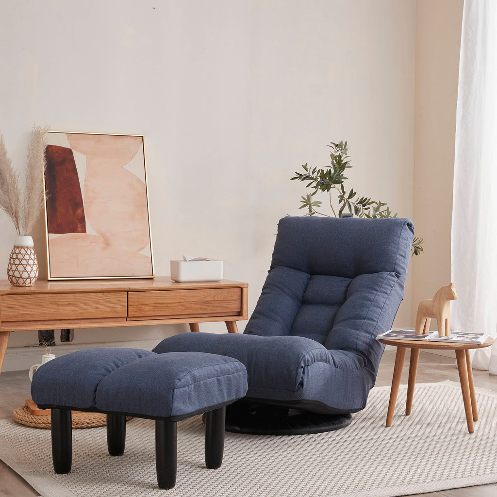 Adjustable Japanese Reclining Floor Chair Sofa With Metal Frame