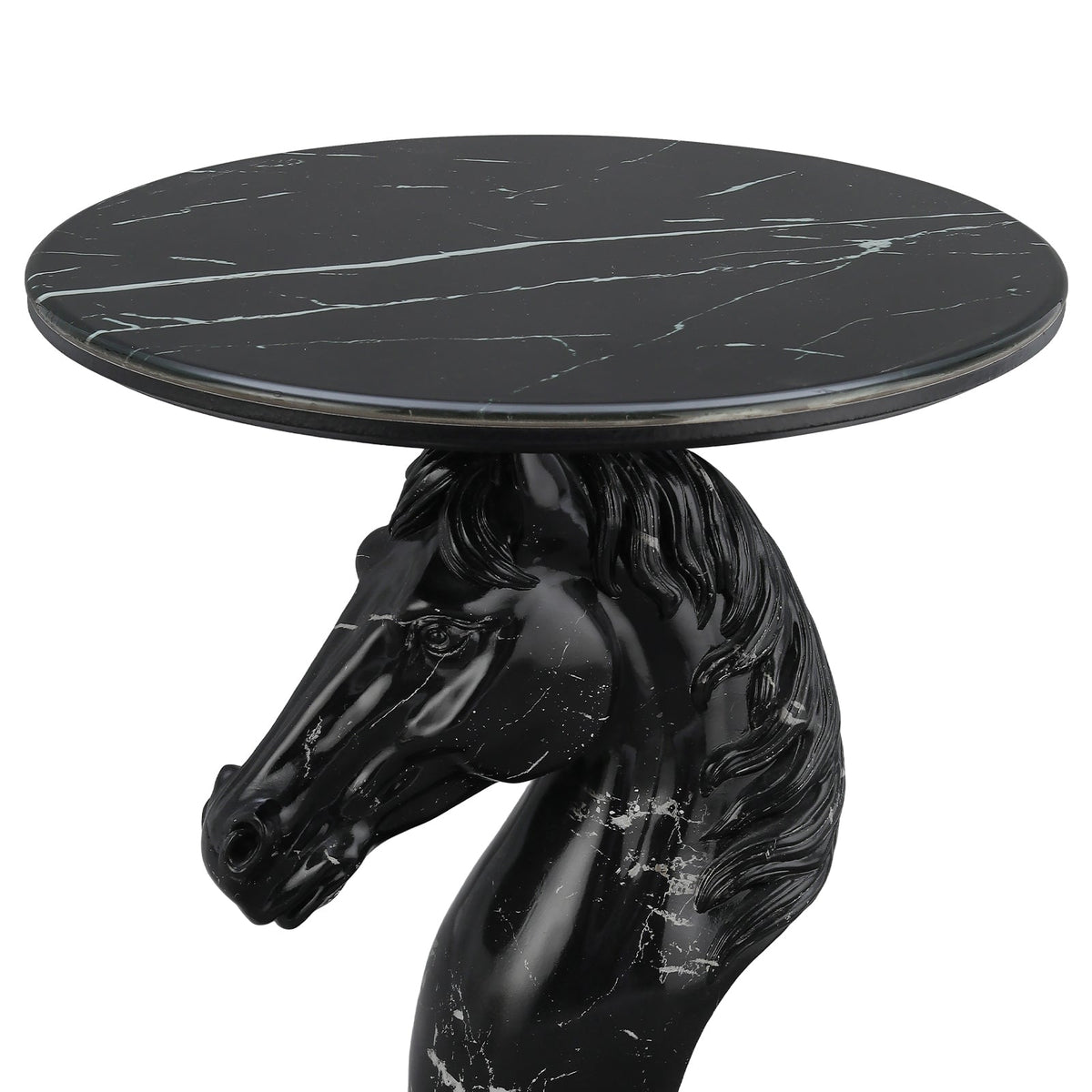 Horse Head Accent Table Animal Statue End Table